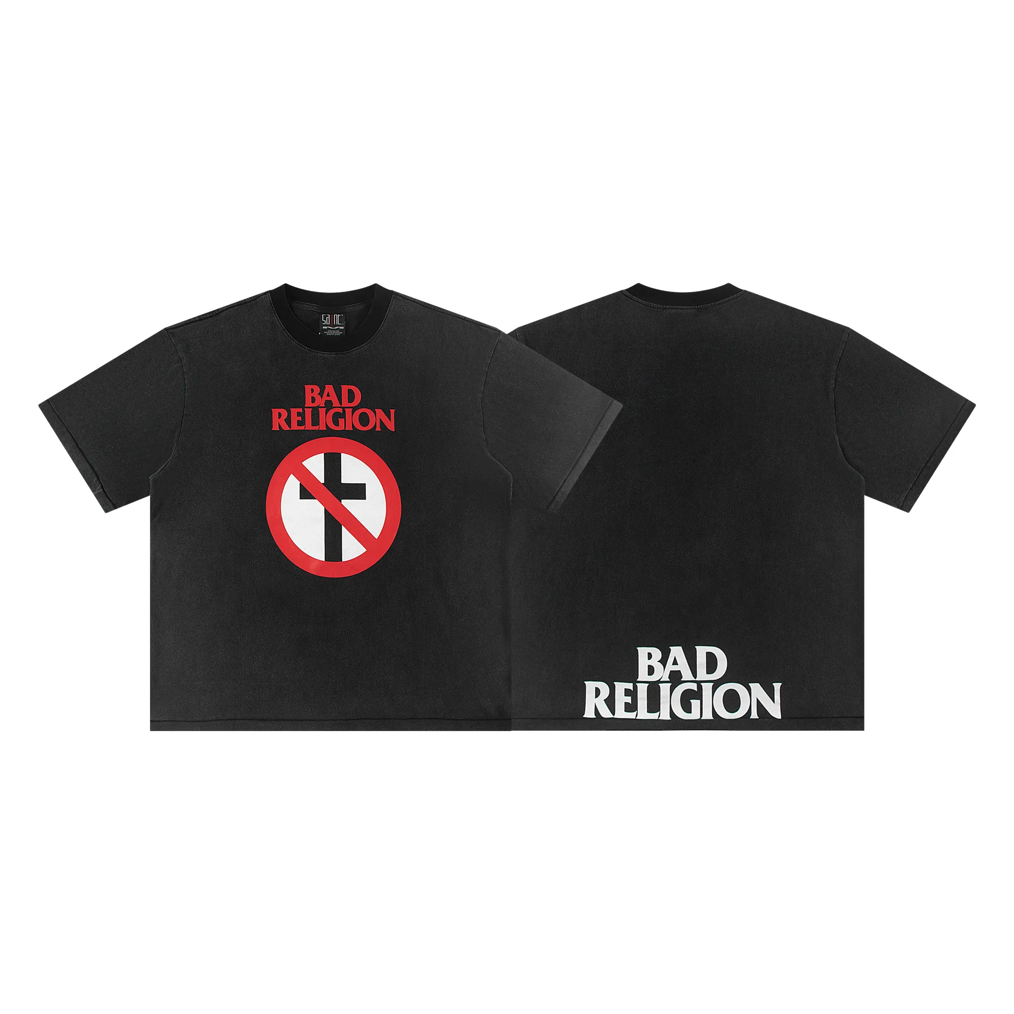 ♻️Style number: 890 P130 washed T vintage vintage SAINT MICHACL—BAD RELIGION’s punk rock band can show a punk and rebellious fashion style. Short wide style washed and distressed High density 280g pure cotton Comfortable punk short wide style silhouette Size: (S-M-L-XL) Color: Washed black